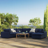Commix 7-Piece Outdoor Patio Sectional Sofa Modway Model: eei-5591